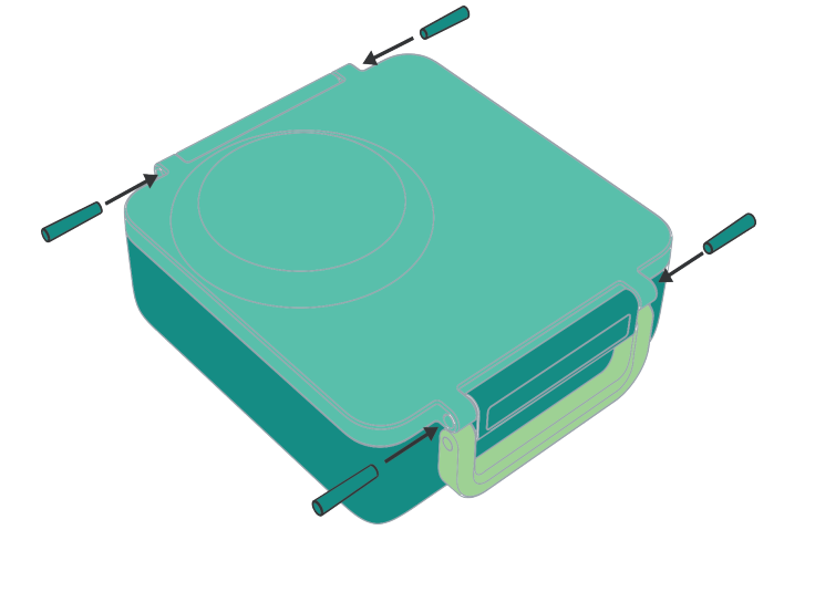 OmieLife Lunch Box Latch and Hinge Pin (1 pin) - Image 2