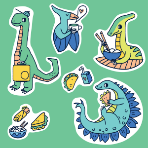 OmieLife Lunch Box Stickers